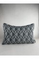 Mrs Gugar 35x50 Keten Kırlent Kılıfı Açık Gri Antrasit Desenli Dekoratif Yastık Kılıfı