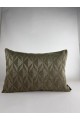 Mrs Gugar 35x50 Keten Desenli Kırlent Kılıfı Zeytin Yeşili Modern Dekoratif Koltuk Yastık Kılıfı