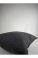 Mrs Gugar Astana Serisi 35X50 Keten Kırlent Kılıfı Antrasit Gri Dekoratif Yastık Kılıfı