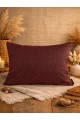 Mrs Gugar Astana Serisi 35X50 Keten Kırlent Kılıfı Bordo Melanj Dekoratif Yastık Kılıfı