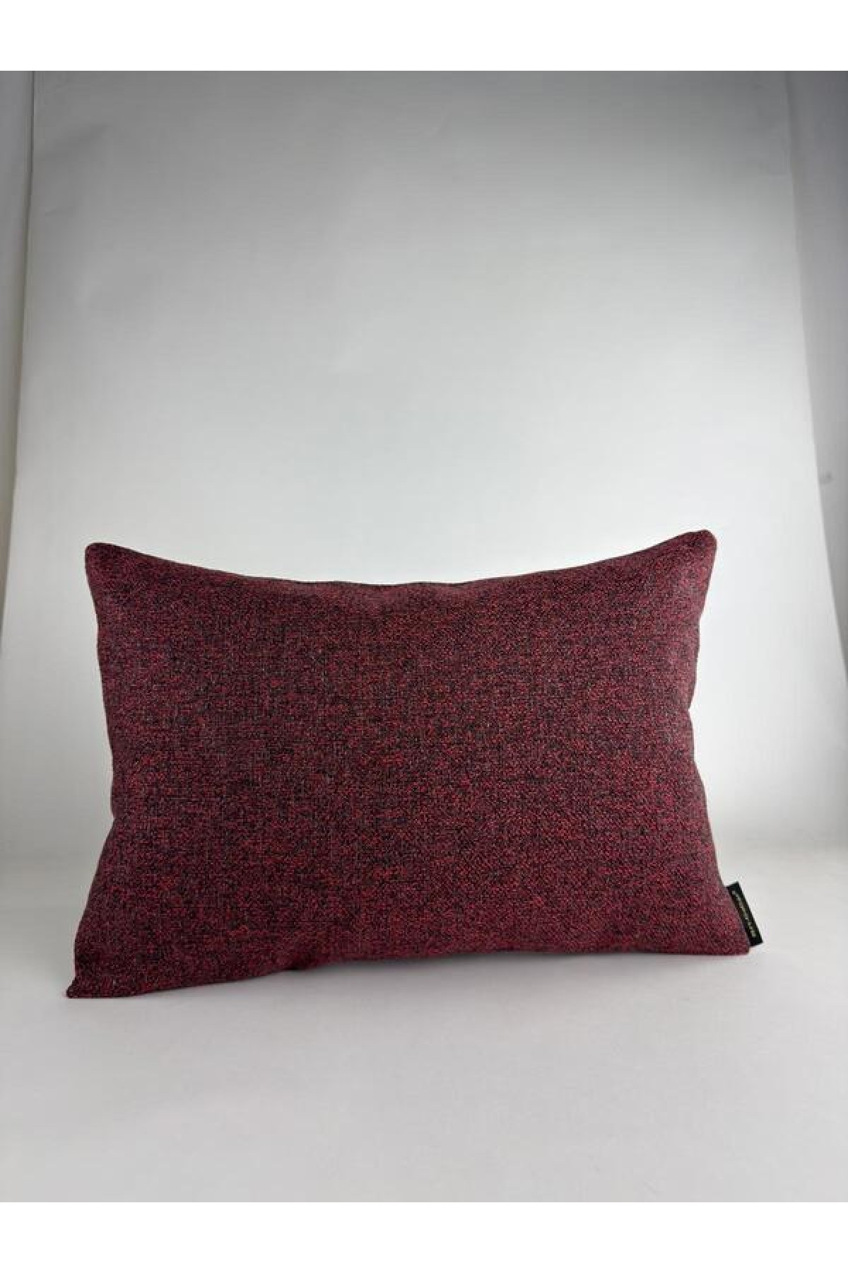Mrs Gugar Astana Serisi 35X50 Keten Kırlent Kılıfı Bordo Melanj Dekoratif Yastık Kılıfı