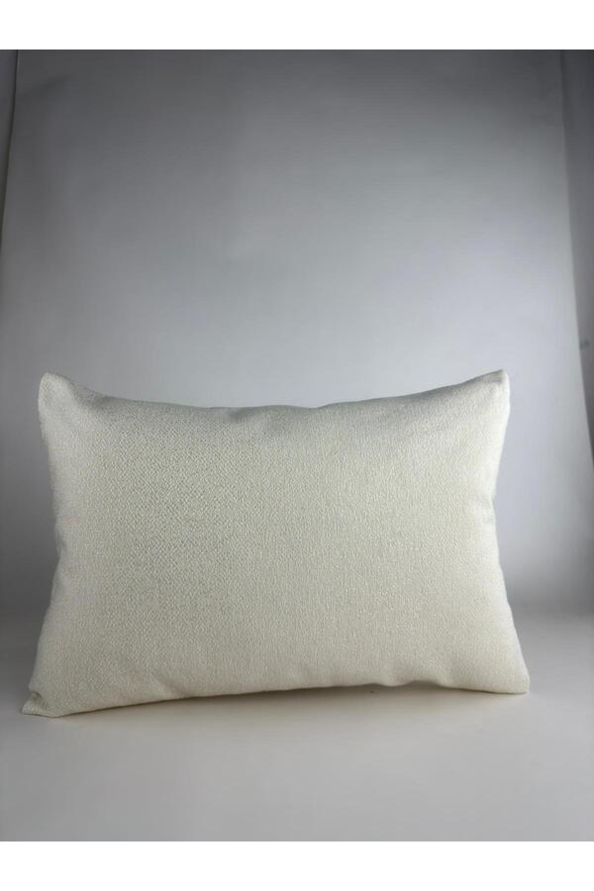 Mrs Gugar Astana Serisi 35X50 Keten Kırlent Kılıfı Krem Dekoratif Yastık Kılıfı