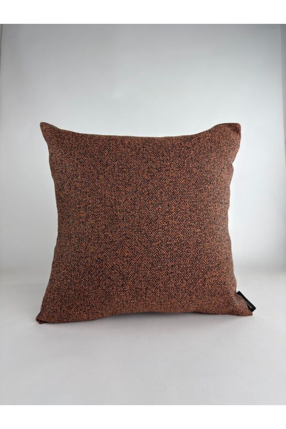 Mrs Gugar Astana Serisi 43x43 Keten Kırlent Kılıfı Kiremit Melanj Dekoratif Yastık Kılıfı