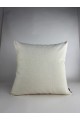 Mrs Gugar Astana Serisi 43x43 Keten Kırlent Kılıfı Krem Dekoratif Yastık Kılıfı