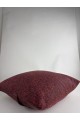Mrs Gugar Astana Serisi 43x43 Keten Kırlent Kılıfı Bordo Melanj Dekoratif Yastık Kılıfı