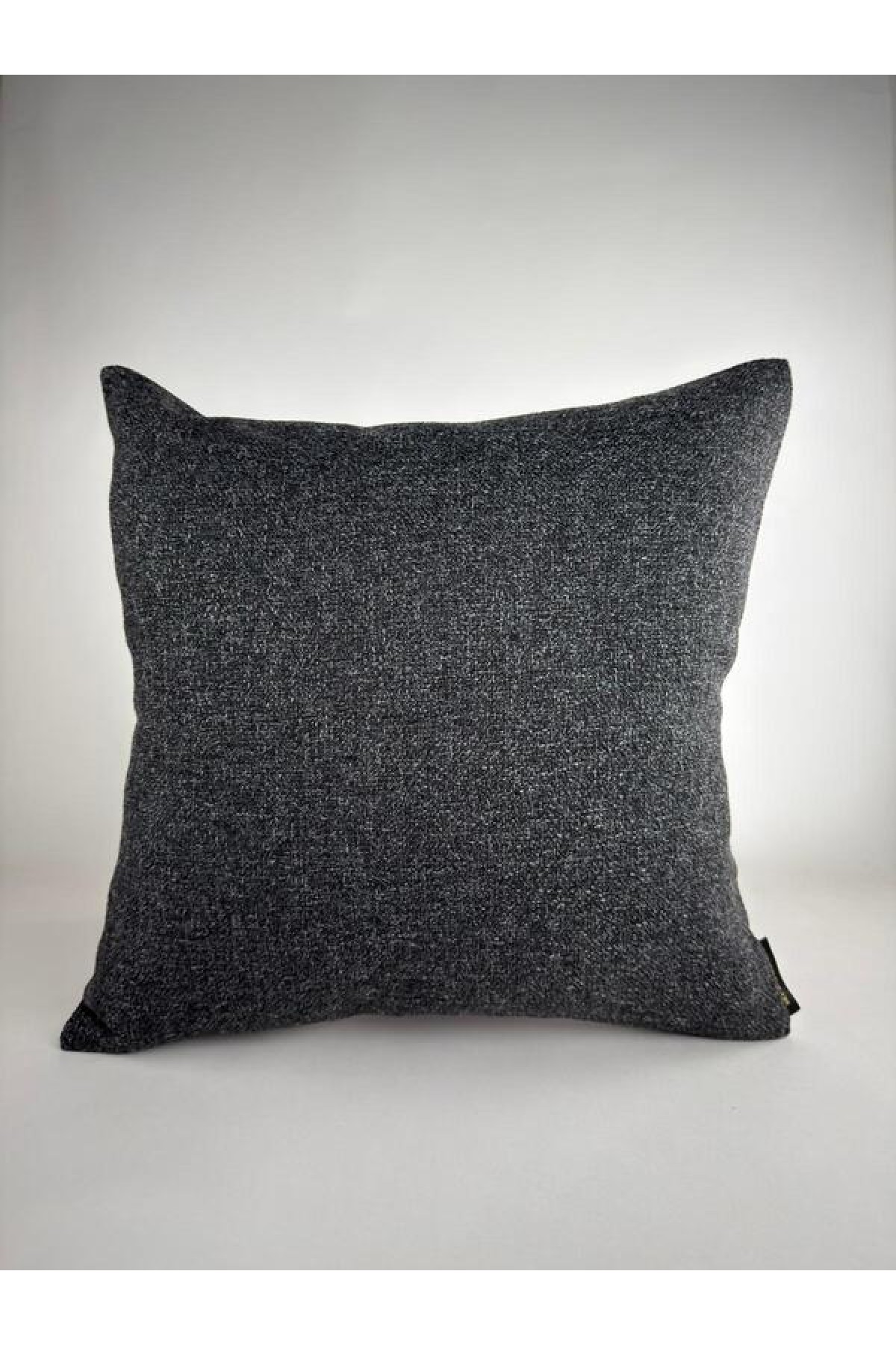 Mrs Gugar Astana Serisi 43x43 Keten Kırlent Kılıfı Antrasit Gri Dekoratif Yastık Kılıfı
