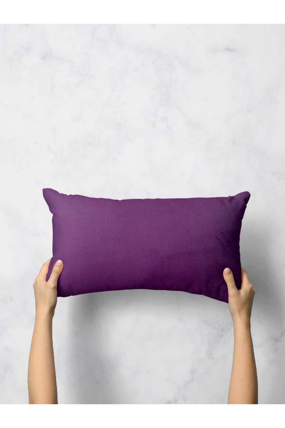 Mrs.Gugar Mor Dikdörtgen Kırlent Kılıfı