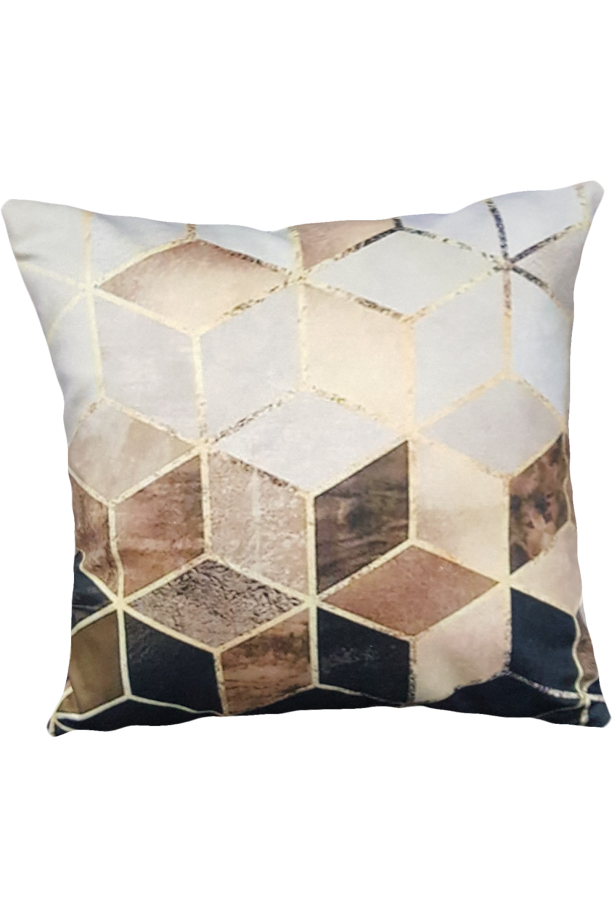 Mrs.Gugar Kahverengi Gold Petek Kırlent Kılıfı