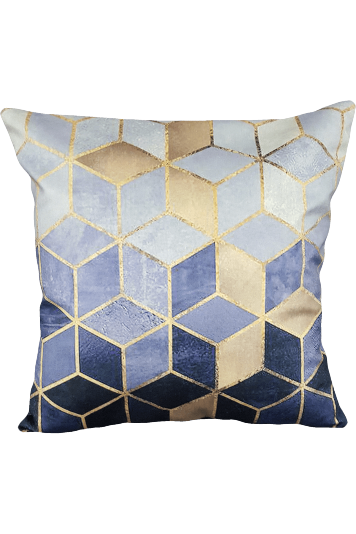 Mrs.Gugar Lacivert Gold Petek Kırlent Kılıfı