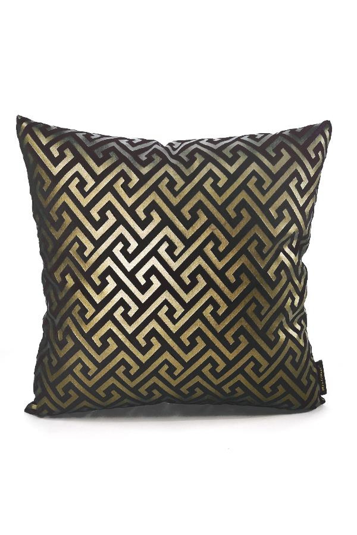 Mrs.Gugar Luxury Siyah Varak Kare Kırlent Kılıfı