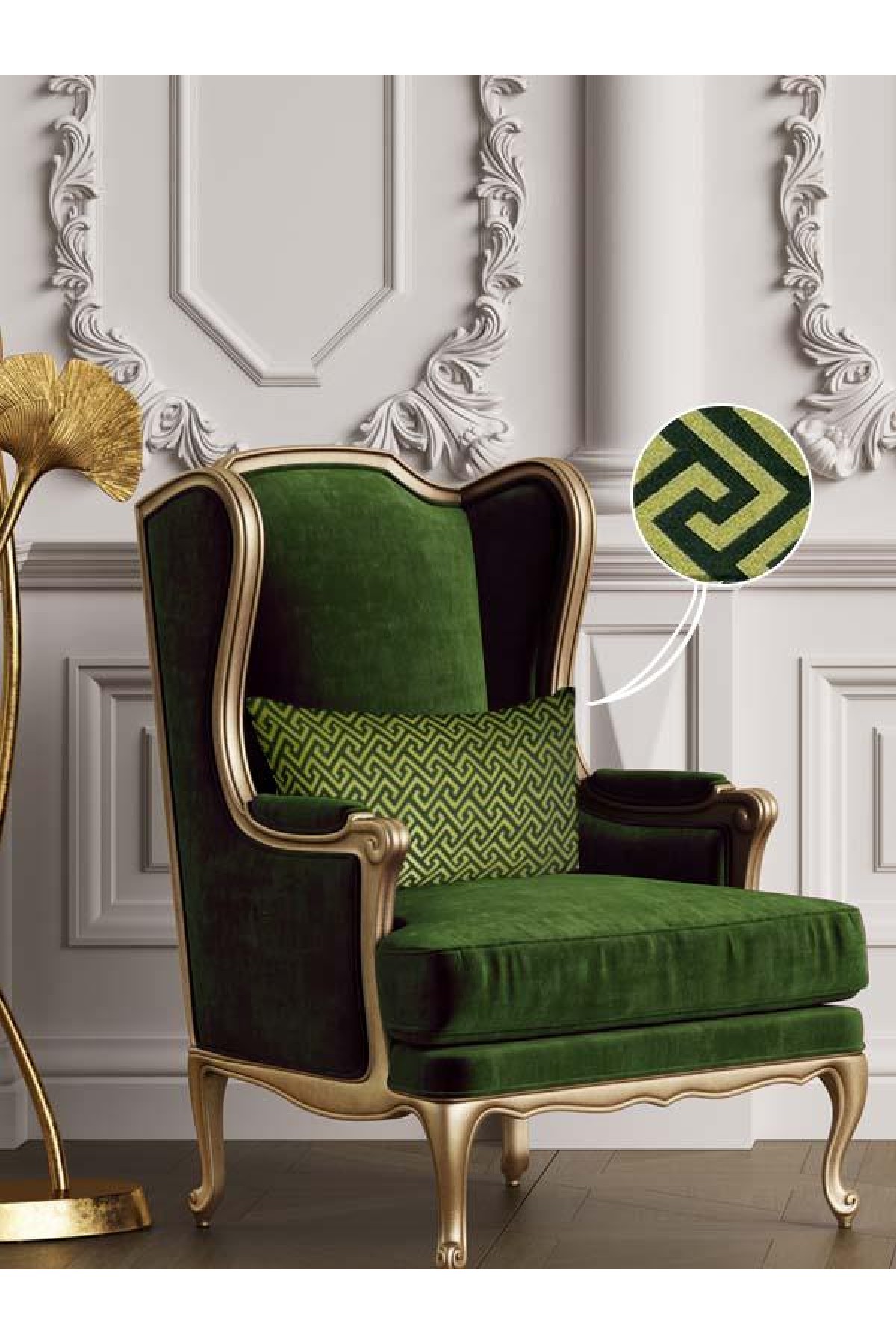 Mrs.Gugar Luxury Zümrüt Yeşili Dikdörtgen Kırlent Kılıfı