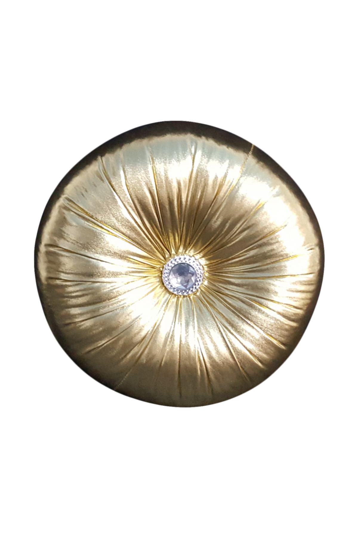 Mrs.Gugar Yuvarlak Taşlı Lame Yastık Gold